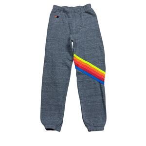 Aviator Nation Chevron 5 Stripe Joggers Sweatpants Youth 10 Retro Kidcore Lounge